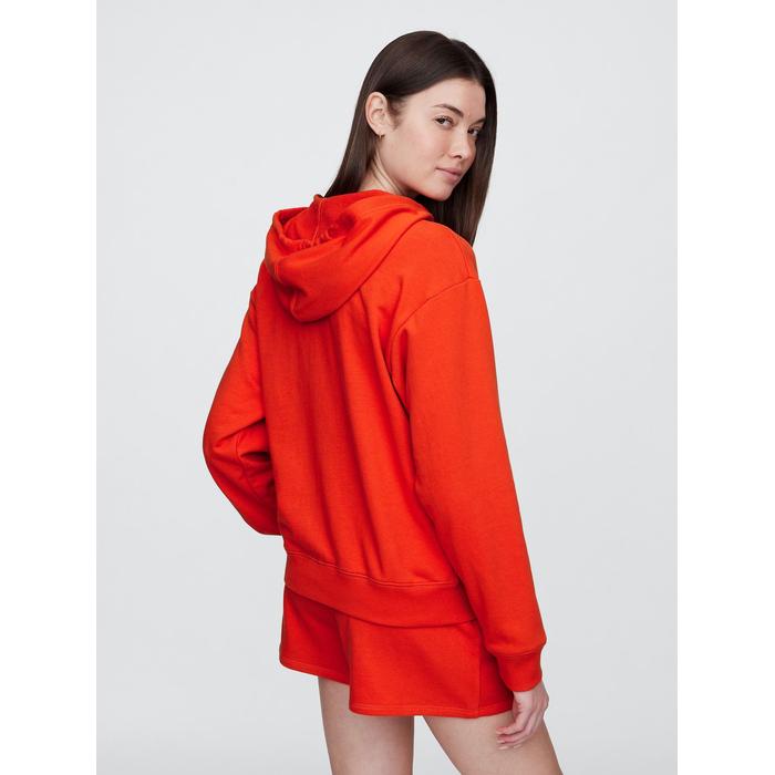 Gap Logo Relaxed Fermuarlı Sweatshirt цвет: Красный