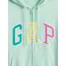 Gap Logo Relaxed Fermuarlı Sweatshirt цвет: Зелёный