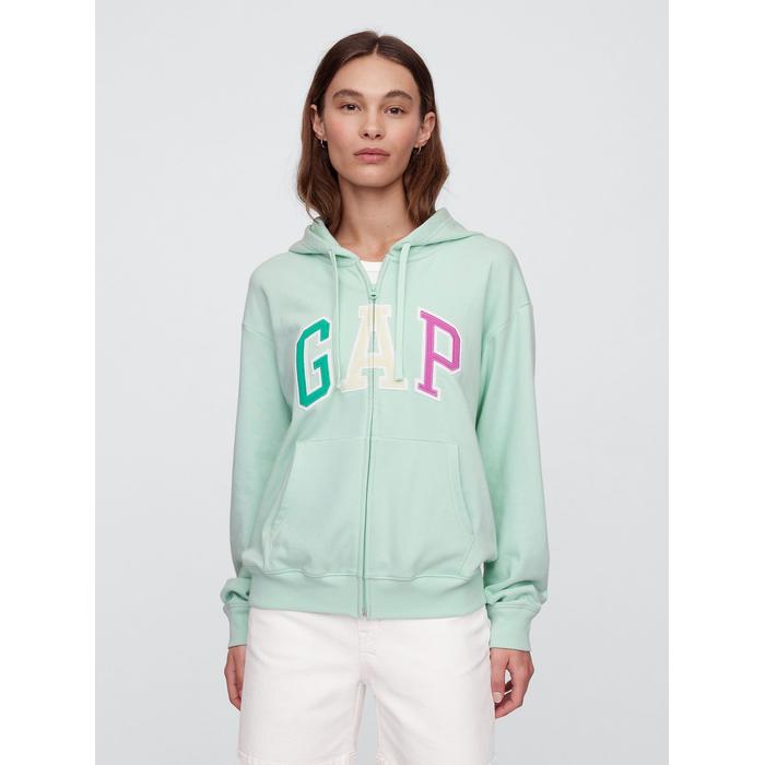Gap Logo Relaxed Fermuarlı Sweatshirt цвет: Зелёный