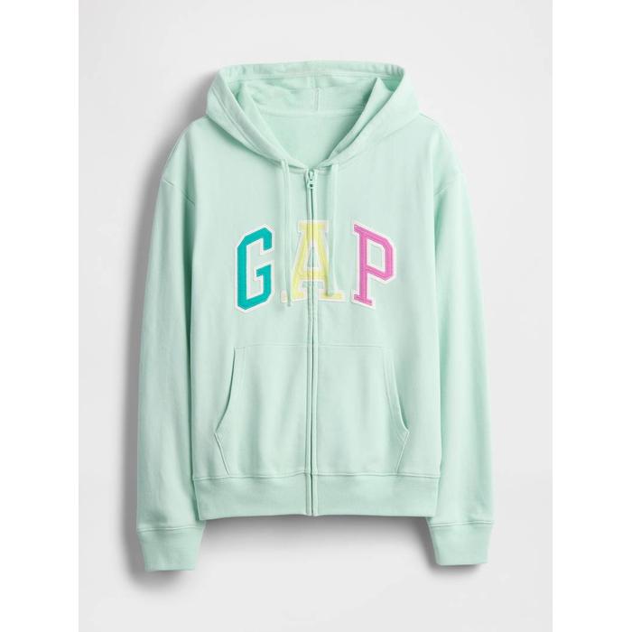 Gap Logo Relaxed Fermuarlı Sweatshirt цвет: Зелёный