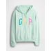 Gap Logo Relaxed Fermuarlı Sweatshirt цвет: Зелёный