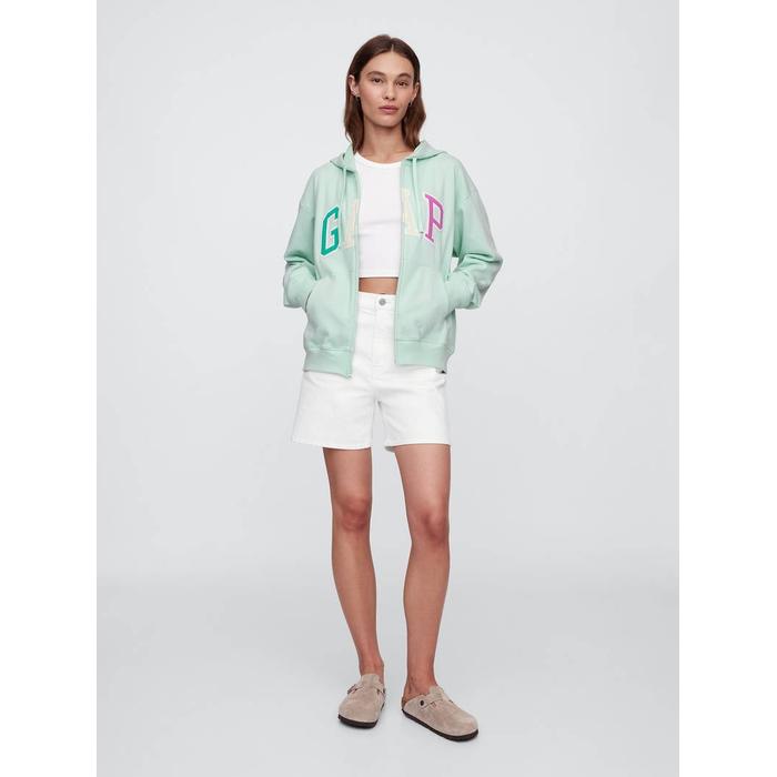 Gap Logo Relaxed Fermuarlı Sweatshirt цвет: Зелёный