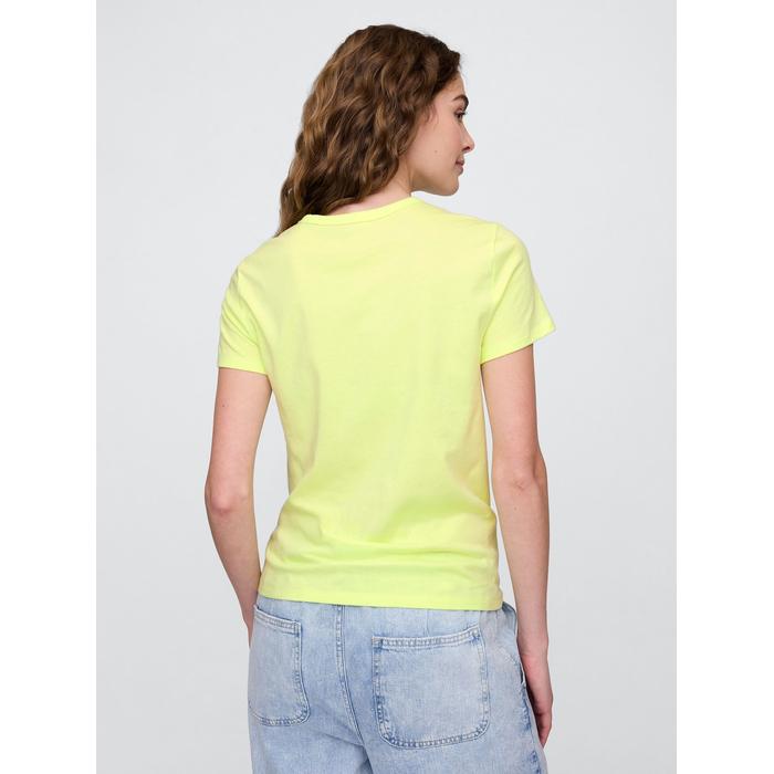 Yuvarlak Yaka Basic T-Shirt цвет: Жёлтый