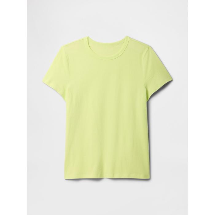 Yuvarlak Yaka Basic T-Shirt цвет: Жёлтый