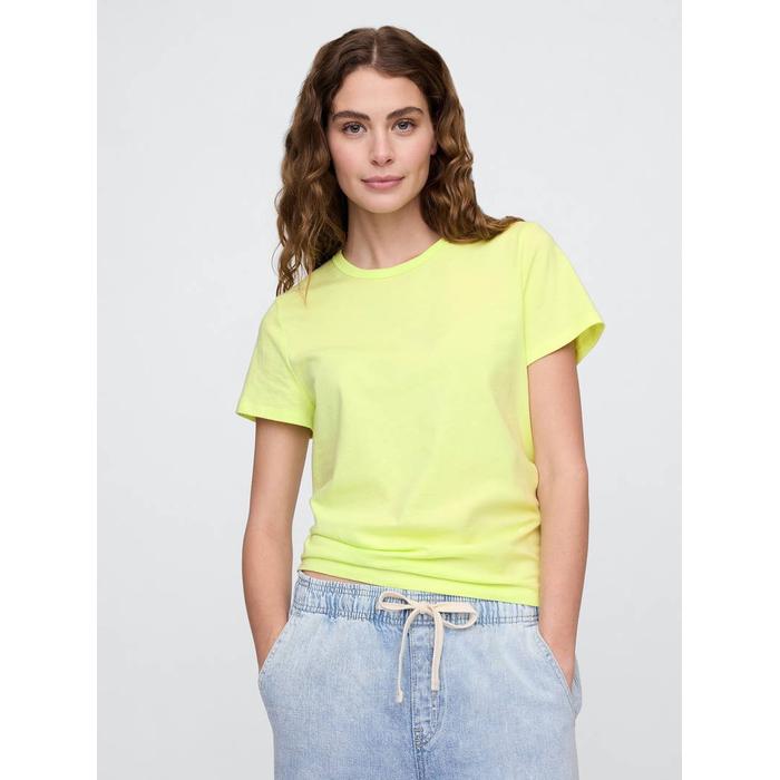Yuvarlak Yaka Basic T-Shirt цвет: Жёлтый