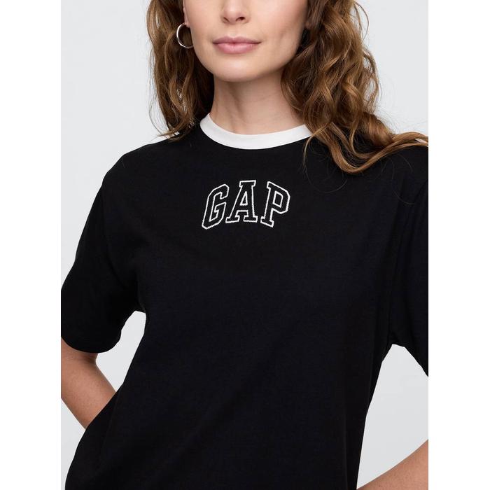 Relaxed Платье-футболка с логотипом Gap цвет: Чёрный