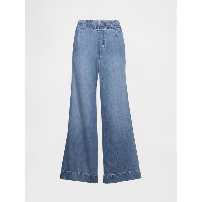 Mid Rise UltraSoft Pileli Baggy Jean Pantolon цвет: Голубой