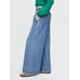 Mid Rise UltraSoft Pileli Baggy Jean Pantolon цвет: Голубой
