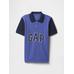 Футболка с воротником-поло Gap Logo Colorblock Pique цвет: Голубой