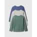 Brannan Bear İşlemeli Mix and Match 3'lü T-Shirt Seti цвет: Голубой
