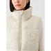 Gap Logo Geri Dönüştürülmüş Crop Puffer Şişme Yelek цвет: Белый