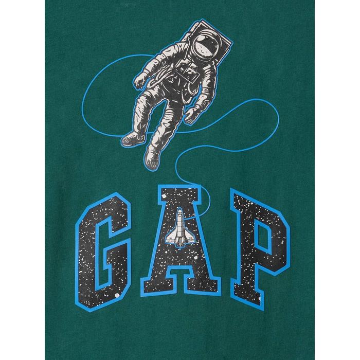 Футболка с рисунком логотипа Gap цвет: Зелёный