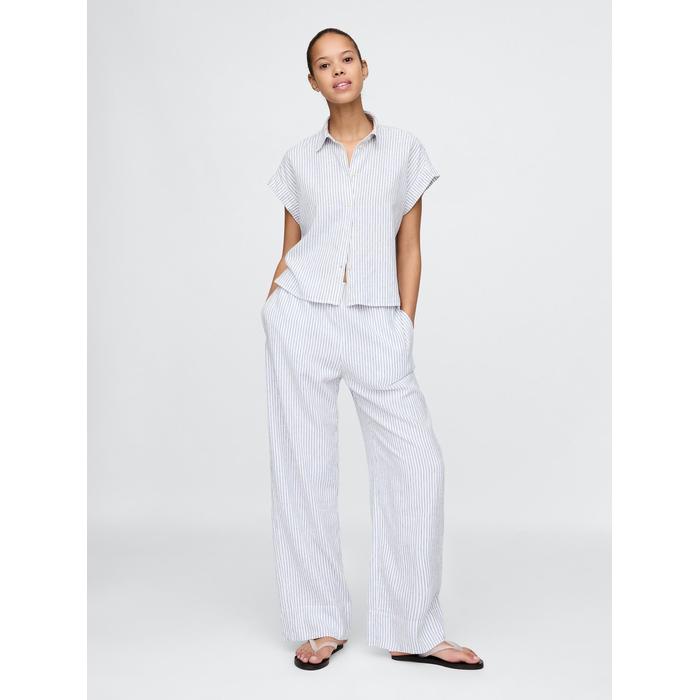 Keten Karışımlı Easy Wide Leg Pantolon