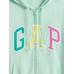 Relaxed Толстовка на молнии с логотипом Gap цвет: Зелёный
