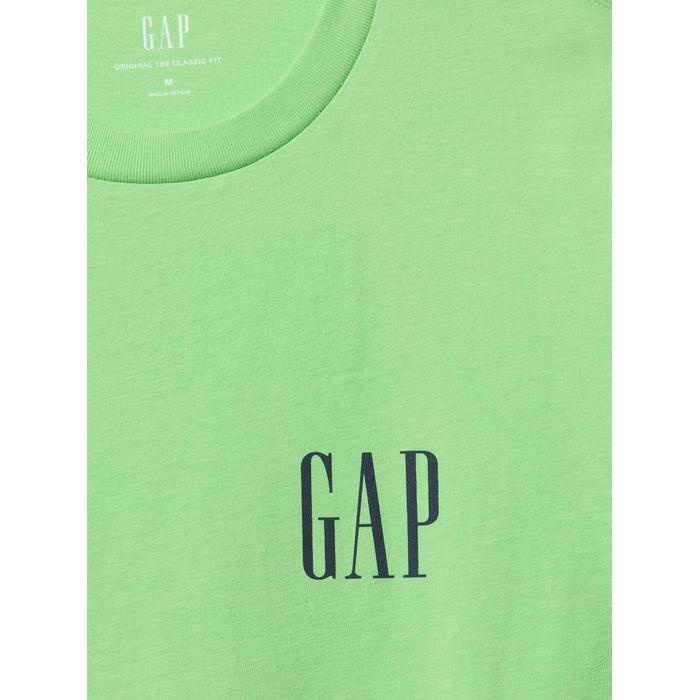 Футболка с логотипом Gap в тяжелом весе цвет: Зелёный