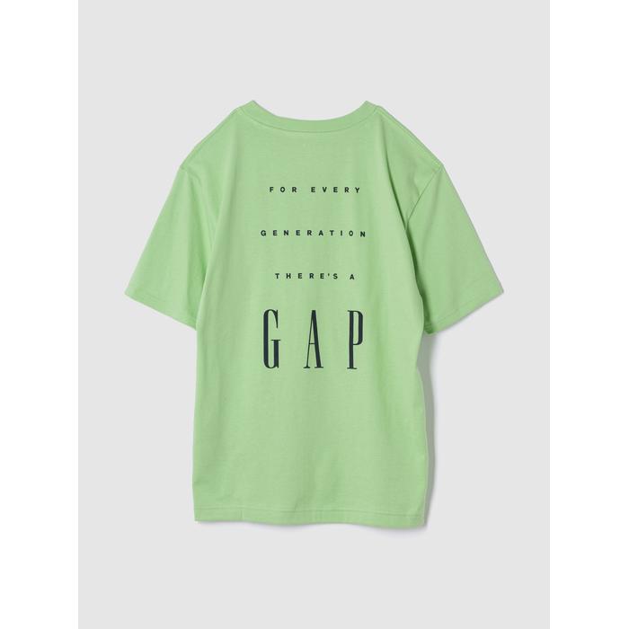 Футболка с логотипом Gap в тяжелом весе цвет: Зелёный