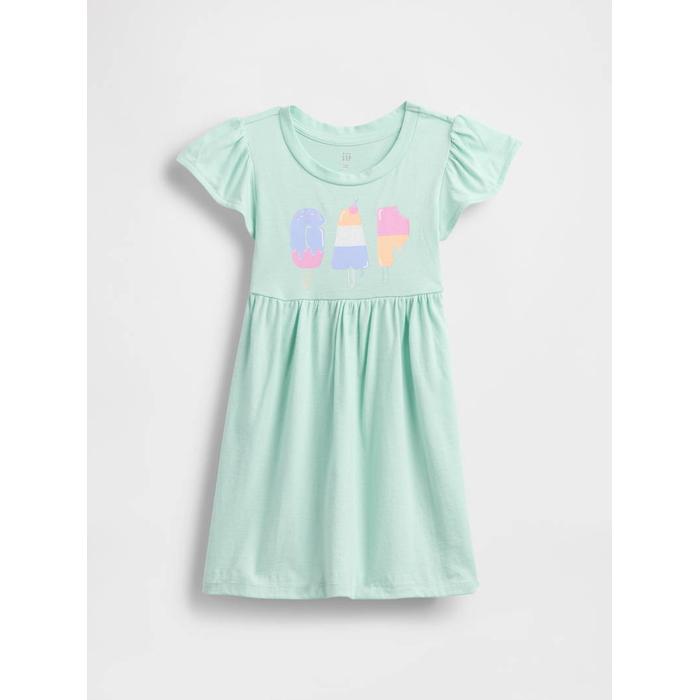 Платье с логотипом Gap цвет: Зелёный