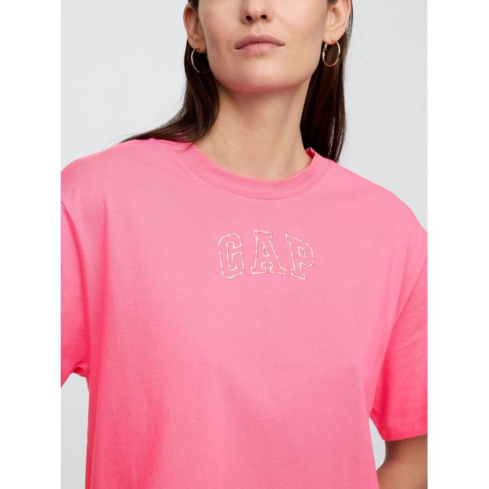 Relaxed Платье-футболка с логотипом Gap цвет: Розовый