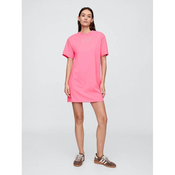 Relaxed Платье-футболка с логотипом Gap цвет: Розовый