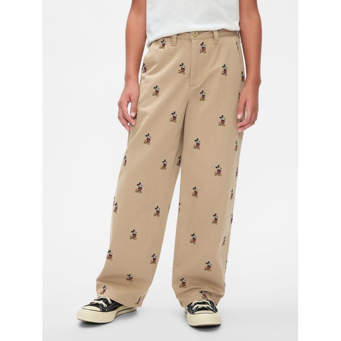 Gap × Disney İşlemeli Baggy Khaki Pantolon цвет: Бежевый