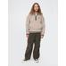 Gap Logo Yarım Fermuarlı Sherpa Sweatshirt цвет: Бежевый
