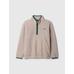 Gap Logo Yarım Fermuarlı Sherpa Sweatshirt цвет: Бежевый