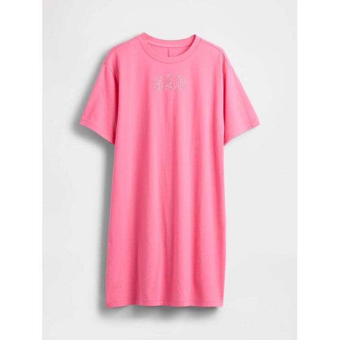 Relaxed Платье-футболка с логотипом Gap цвет: Розовый