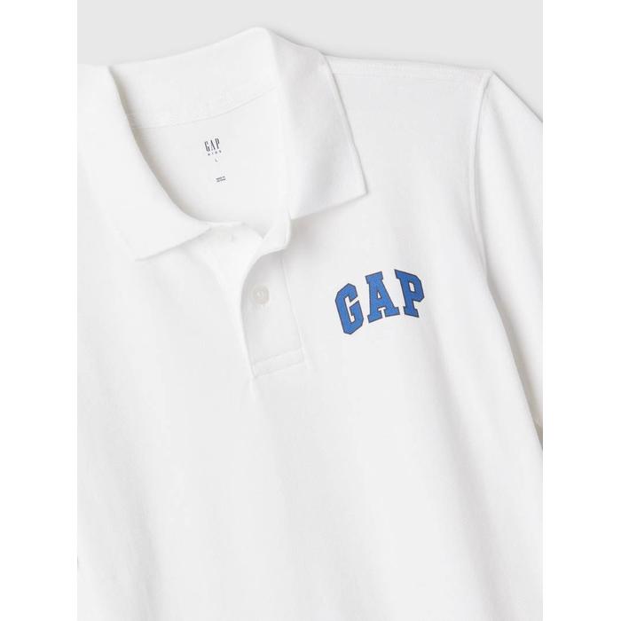 Футболка с воротником-поло с логотипом Gap цвет: Белый