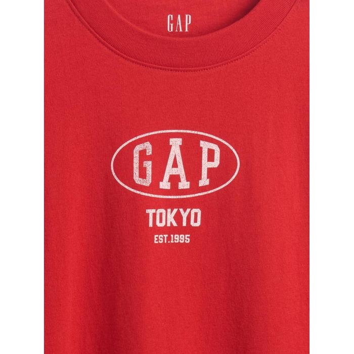 Футболка с логотипом Gap большого размера цвет: Красный