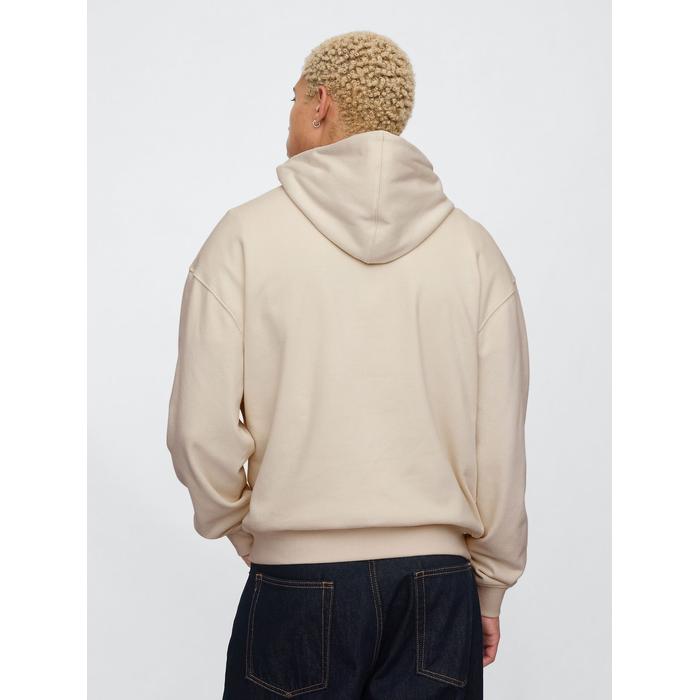 Толстовка с капюшоном с логотипом VintageSoft Oversize Gap цвет: Бежевый