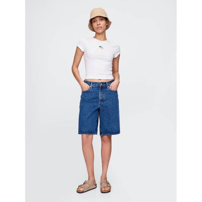 Grafikli Crop T-Shirt цвет: Белый