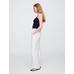 Mid Rise Keten Karışımlı Pull-On Wide-Leg Pantolon цвет: Белый