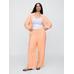 Mid Rise Keten Karışımlı Pull-On Wide-Leg Pantolon цвет: Оранжевый