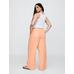 Mid Rise Keten Karışımlı Pull-On Wide-Leg Pantolon цвет: Оранжевый
