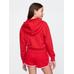 Винтажная толстовка с укороченным логотипом на молнии от VintageSoft Crop Gap цвет: Красный