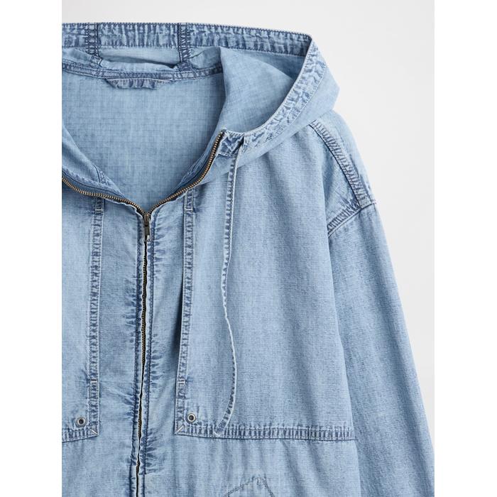 Джинсовая куртка на молнии Ripstop Oversize цвет: Голубой