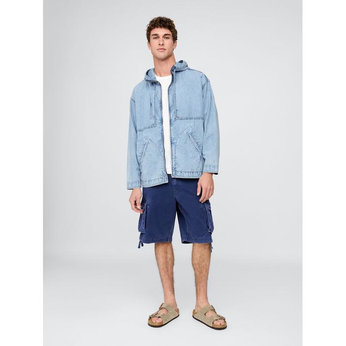 Джинсовая куртка на молнии Ripstop Oversize цвет: Голубой