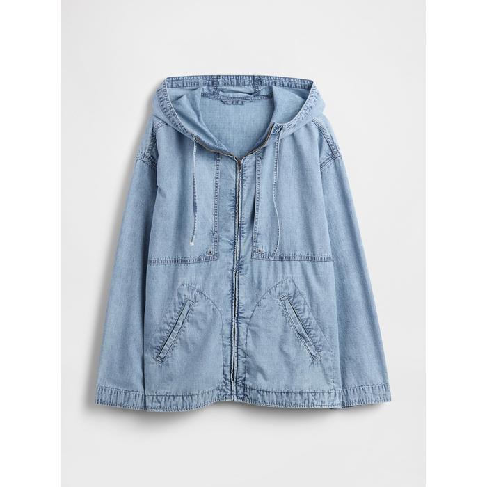 Джинсовая куртка на молнии Ripstop Oversize цвет: Голубой