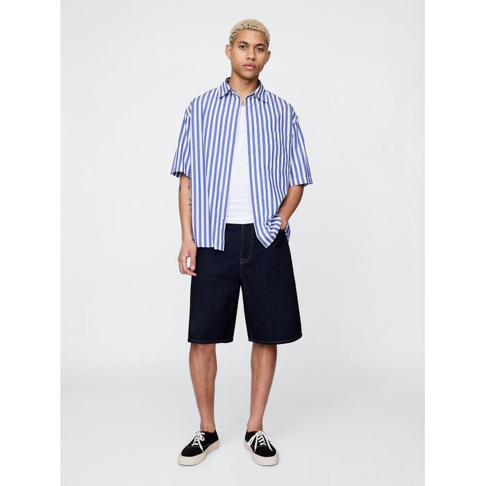 Натуральный Хлопок Oversize Рубашка Poplin цвет: Голубой