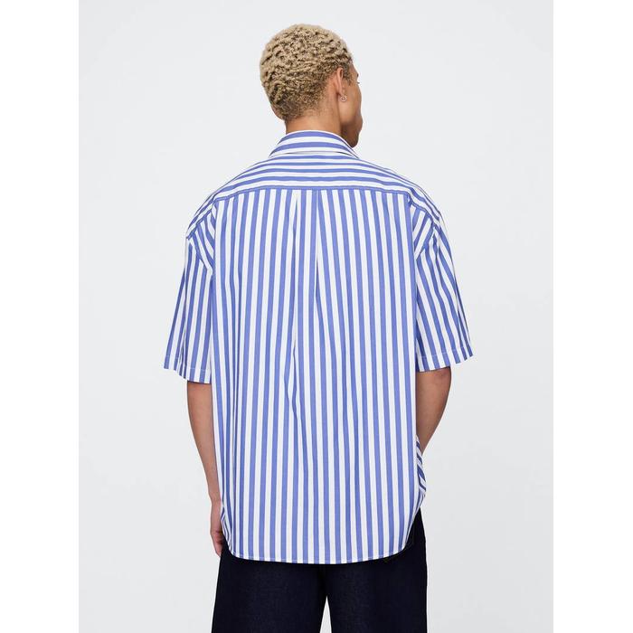 Натуральный Хлопок Oversize Рубашка Poplin цвет: Голубой