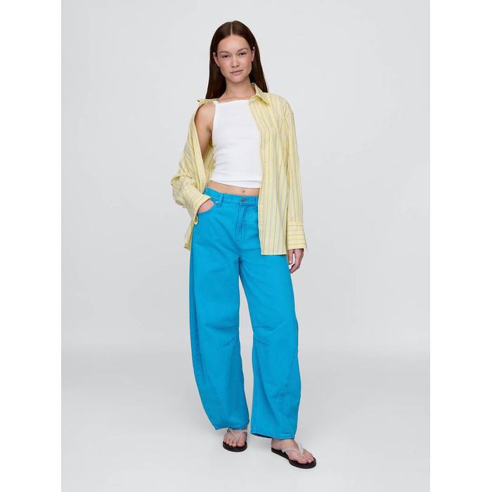 Yüksek Bel Horseshoe Jean Pantolon цвет: Голубой