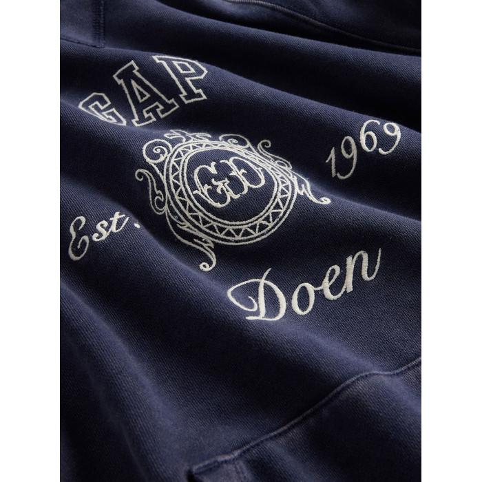 Толстовка с логотипом Gap × DÔEN Heavyweight реглан Gap цвет: Синий