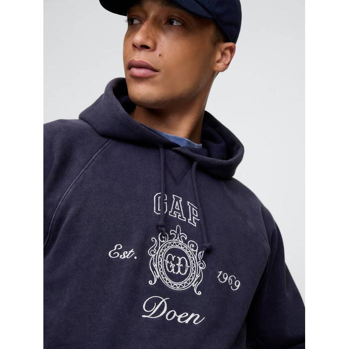 Толстовка с логотипом Gap × DÔEN Heavyweight реглан Gap цвет: Синий