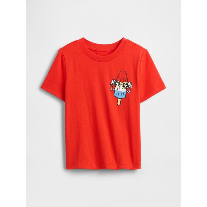 Gap Logo Grafikli T-Shirt цвет: Красный