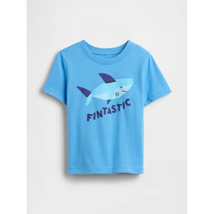 Gap Logo Grafikli T-Shirt цвет: Голубой