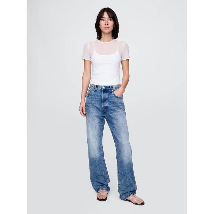 Transparan Crop T-Shirt цвет: Белый