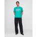 Relaxed Футболка с логотипом Gap Sports цвет: Зелёный