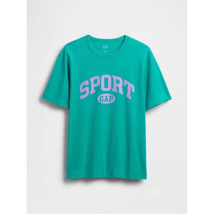 Relaxed Футболка с логотипом Gap Sports цвет: Зелёный