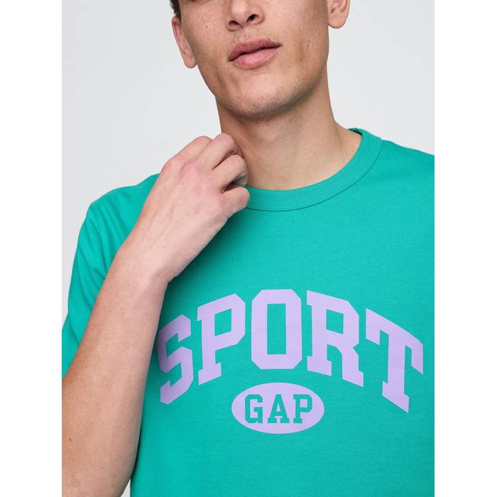 Relaxed Футболка с логотипом Gap Sports цвет: Зелёный