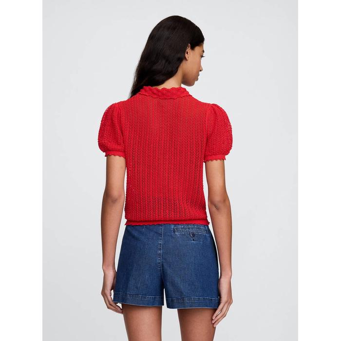 Кардиган Gap × DÔEN из смесового льна цвет: Красный